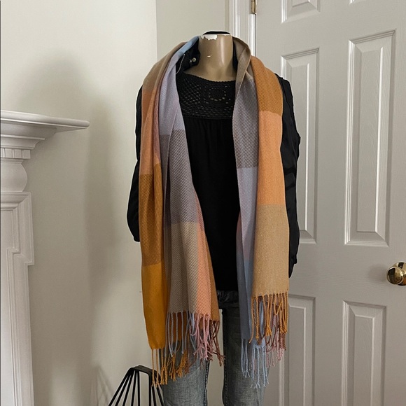 Colorful Patchwork Scarf/wrap - Picture 2 of 7